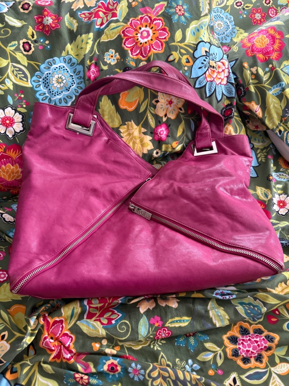 Kooba Pink Leather Tote Handbag